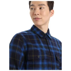 Icebreaker - Dawnder L/S Flannel Shirt Plaid - Chemise -Stoic Soldes icebreaker dawnder l s flannel shirt plaid chemise detail 5